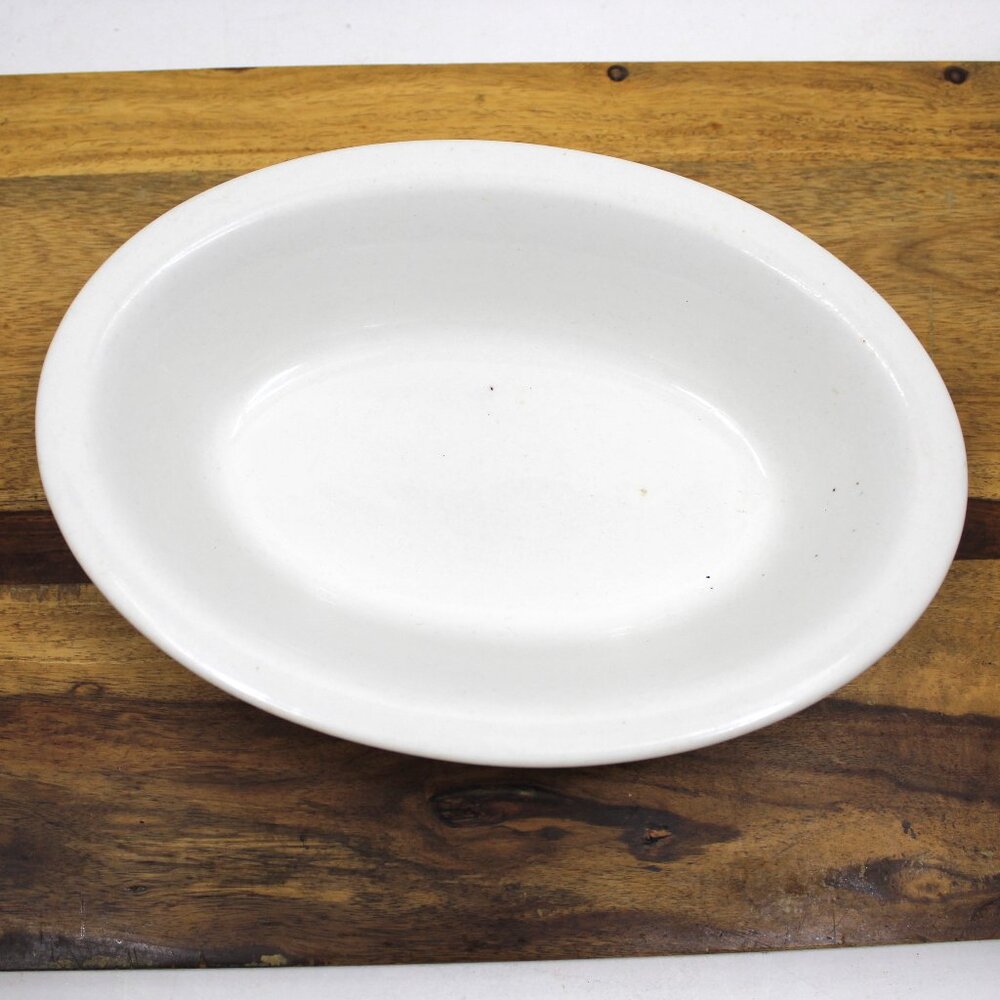 Vintage Restaurant Ware Oval Serving Bowl No Mark As-is